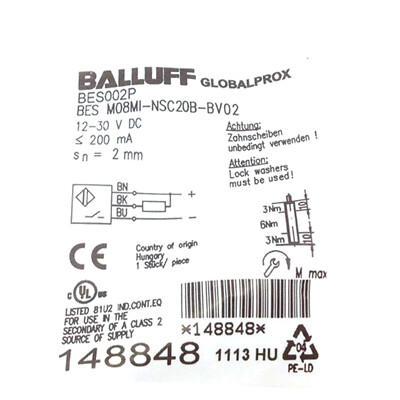 BALLUFF BES M08MI-NSC20B-BV02（BES002P）Inductive Standard Sensors PNP New #