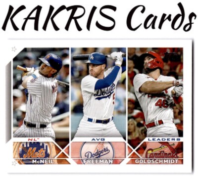 2023 Topps Series 1&2 #43 NL AVG Leaders (J.McNeil/F.Freeman/P.Goldschmidt)