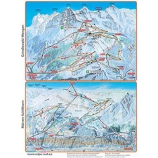 Wipeout Jungfrau Piste Map Microfibre Goggle Cloth and Resort Map