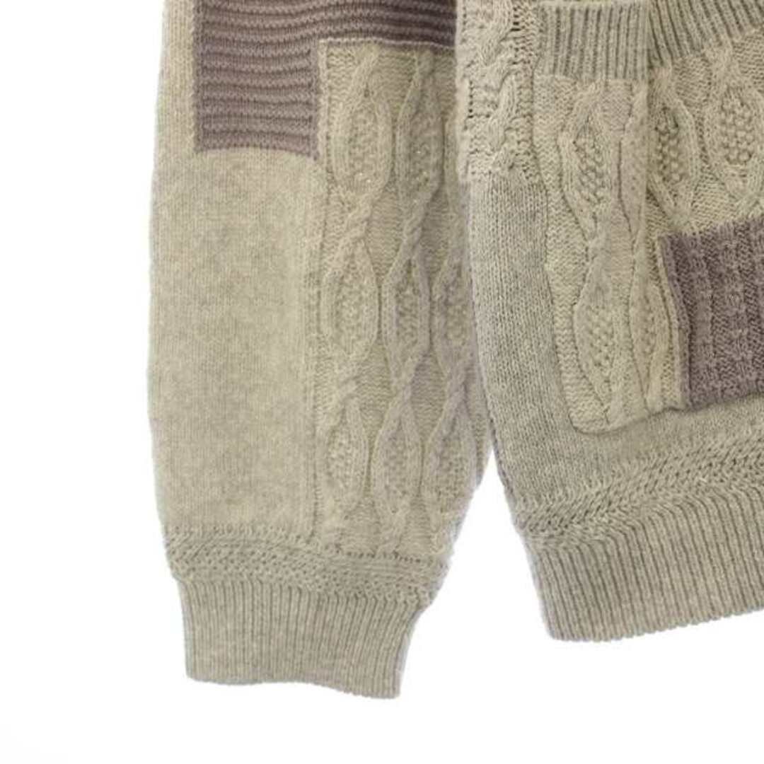 Beams Plus BEAMS+ Cardigan Patchwork Like Jacquar… - image 5