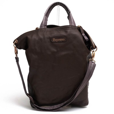 Repetto Tote Bag Shopping Grand Erot Seide Kalbsleder Leder Rindsleder