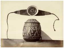 William Axon Mansell, British Museum, Marquesas, Pelew Islands Wooden Box vintag