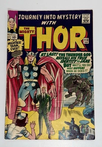 VINTAGE 1964 Marvel Comics THE MIGHTY THOR (Vol. 1 No. 113) Origin of LOKI