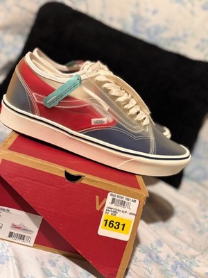 Size 9.5 - Vans ComfyCush Slip-Skool True Navy Red