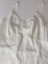 WonderMaid Lord  Taylor Vintage Silky Slip Nightgown White Womens 38 Lingerie