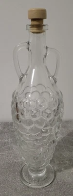 Carafe Bouteille en Verre en Forme de Grappe de Raisin 75 cl Vintage Ancienne - Photo 1/4
