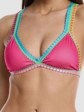 ??NEW w/Tag PQ Swim x Solange Ferrarini PinkTriangle Bikini Swim Top Size Medium