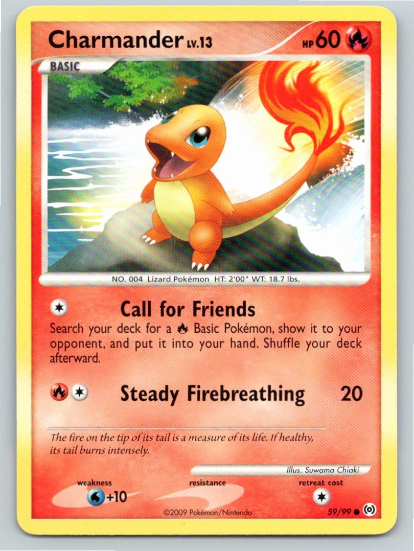 2009 POKEMON CHARMANDER ARCEUS 59/99 C LP A78966 FREE S&H