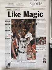 Detroit Free Press headline-Michigan State basketball Championship 2000