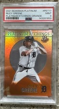2020 Bowman Platinum Etchings Riley Greene Orange Foil #02/25 MINT 🔥