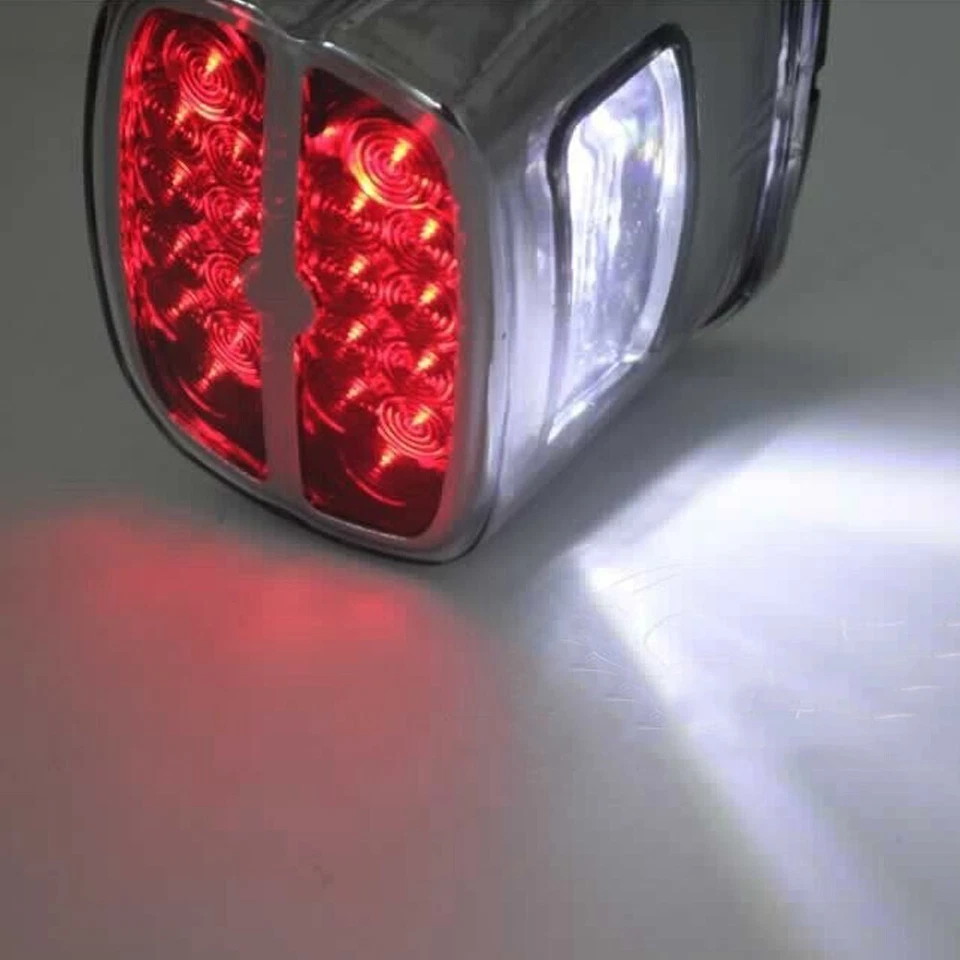 Luz trasera de freno LED cromada para Harley Touring Road King Electra Glide Foto 4 de 4