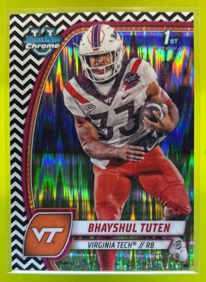 2024 Bowman Chrome U Bhayshul Tuten Black and White Stealth /48 21 Virginia Tech