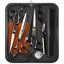 6.89 inch Professional Hair Cutting Scissors Black Salon Thinning Shears