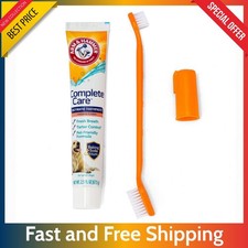 Arm Hammer Dog Dental Kit - Enzymatic Toothpaste Toothbrush Finger Brush 2.5oz