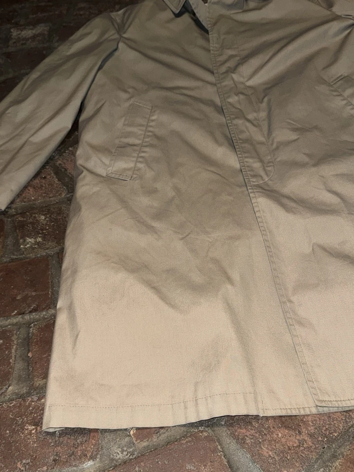 Gabardina London Fog beige de un solo pecho talla 42 regular de colección Foto 4 de 4