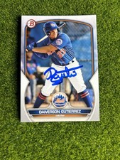 Daiverson Gutierrez SIGNED 2023 Bowman Draft #BD-127 IP AUTO New York Mets QTY
