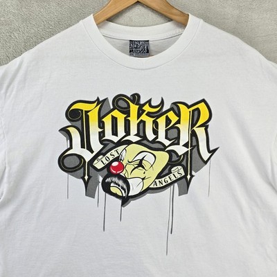 Vintage Joker Brand Lost Angels Shirt Mens XXL White Y2K Chicano