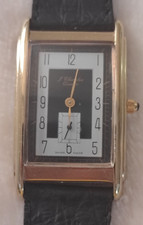 J.Chevalier Swiss Made Herren Curved Tank Uhr schöner Zustand 