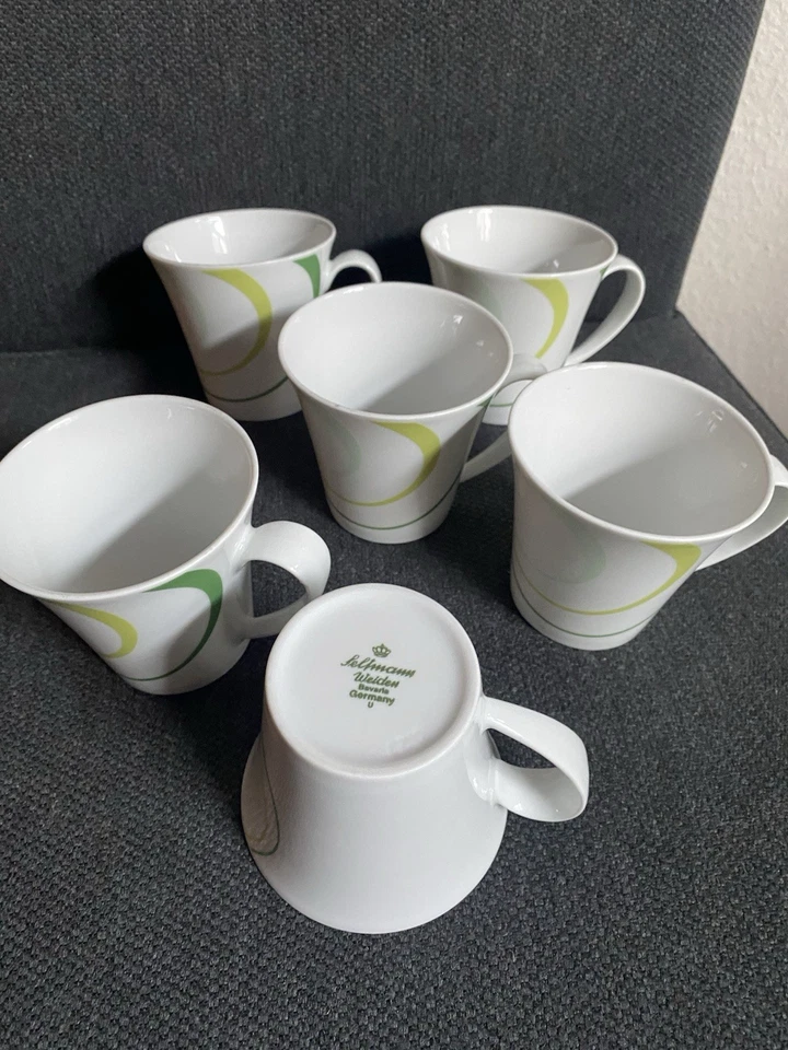 6 x Seltmann Weiden Kaffeetassen Top Life grün - Bild 1 von 2