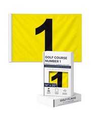 AGAS MFG 14x20in Numbered Golf Flags with Tube Insert - Heavy Duty Putting Flags
