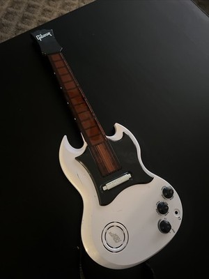 Gibson Power Tour Tiger Electronics Guitar With Strap, *TESTED AND WORKS* White