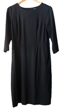 Christopher & Banks 3/4 Sleeve Knee Length Perfect Little Black Dress Sz 14