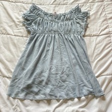 Victorias Secret Slip Dress Womens Large Blue Babydoll Coquette Fairy Dainty