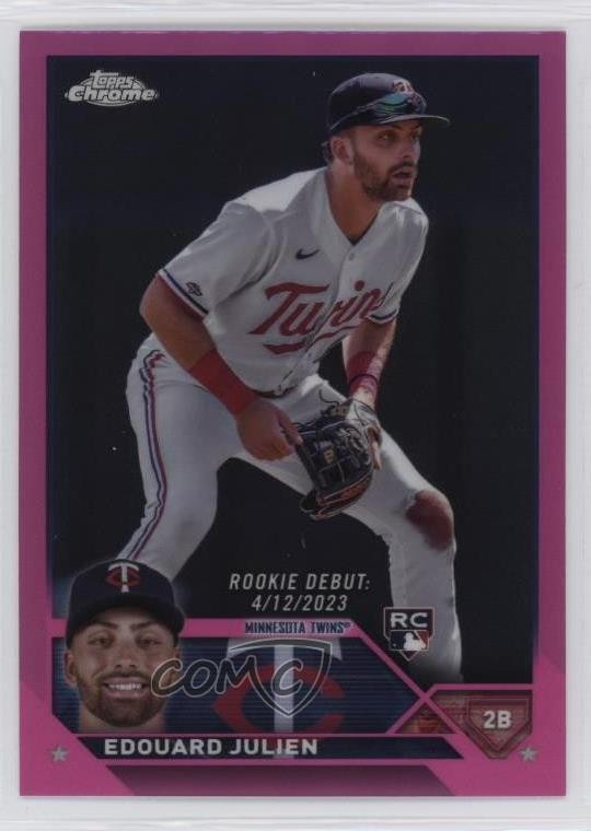 2023 Topps Chrome Update Rookie Debut Pink Refractor Edouard Julien #USC141 1bg9
