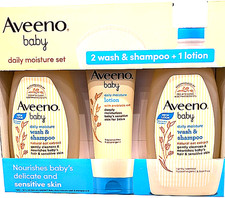 Aveeno Baby Daily Moisture Set 2 Wash  Shampoo  1 Lotion