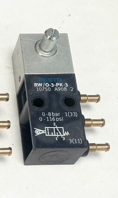 FESTO RW/O-3-PK-3 Solenoid-Operated Air Control Valve - 2-Way