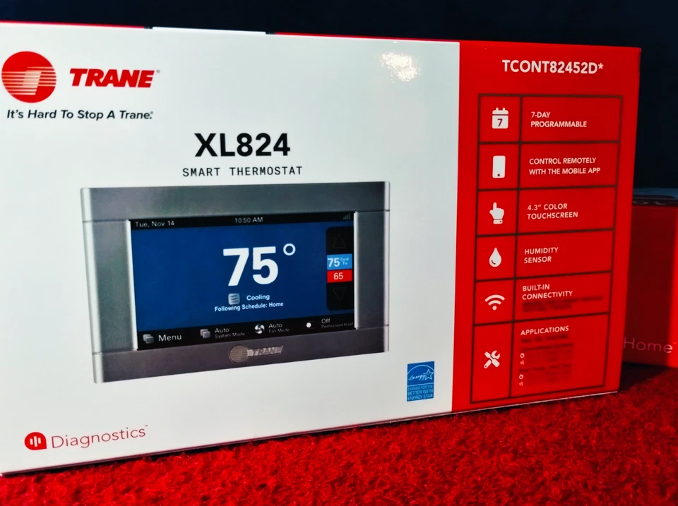 Trane ComfortLink II XL824 Smart Thermostat (TCONT824AS52DC) - Image 2 of 4