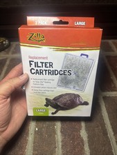 Zilla Reptile Pet Terrarium Water Filter Replacement Cartridge Large, 3-Pack