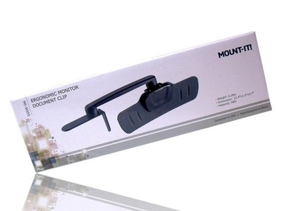 Mount-It! Ergonomic Monitor Document Holder Clip Paper & Copy Display Attachment
