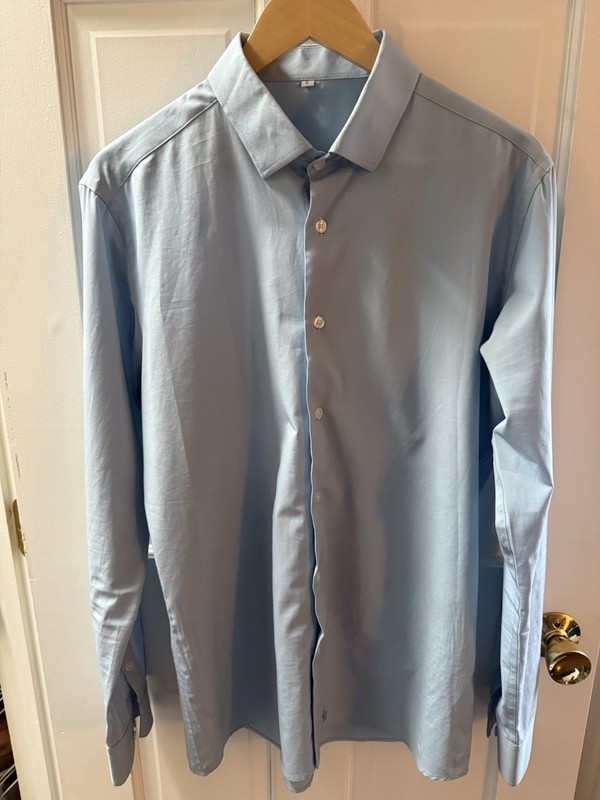 State & Liberty The Declan Blue Cross Stitch Large Men’s Button Down Shirt