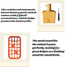 Bird Bathing Tub with Automatic Watering Faucet Parrot Shower Box for Cockatiels