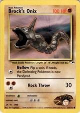 Brock's Onix 69/132 Common Gym Heroes Pokemon Unlimited Heavily Played on eBay