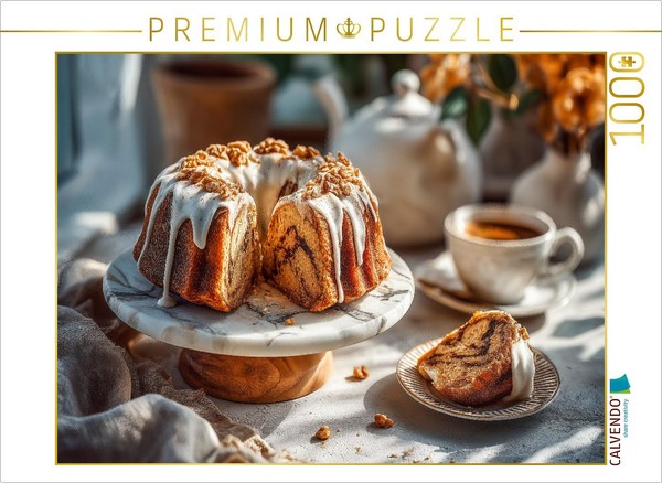 Puzzle Calvendo Photo D'un Kouglof Avec GlaçAge Sur Une Assiette à GâTeau | 1000-image