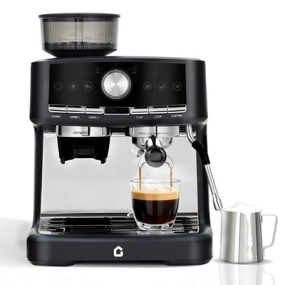 #ad Garvee 20 Bar Pressure Stainless Steel Espresso Machine with Grinder 1.5L Rem $179.49