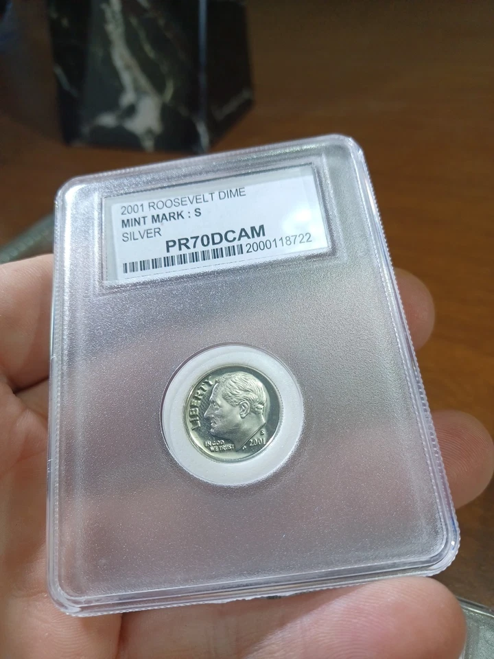 Roosevelt Silver Dimes & Clad Pr70 Dcam Lot Of 4 Graded - Image 2 of 4