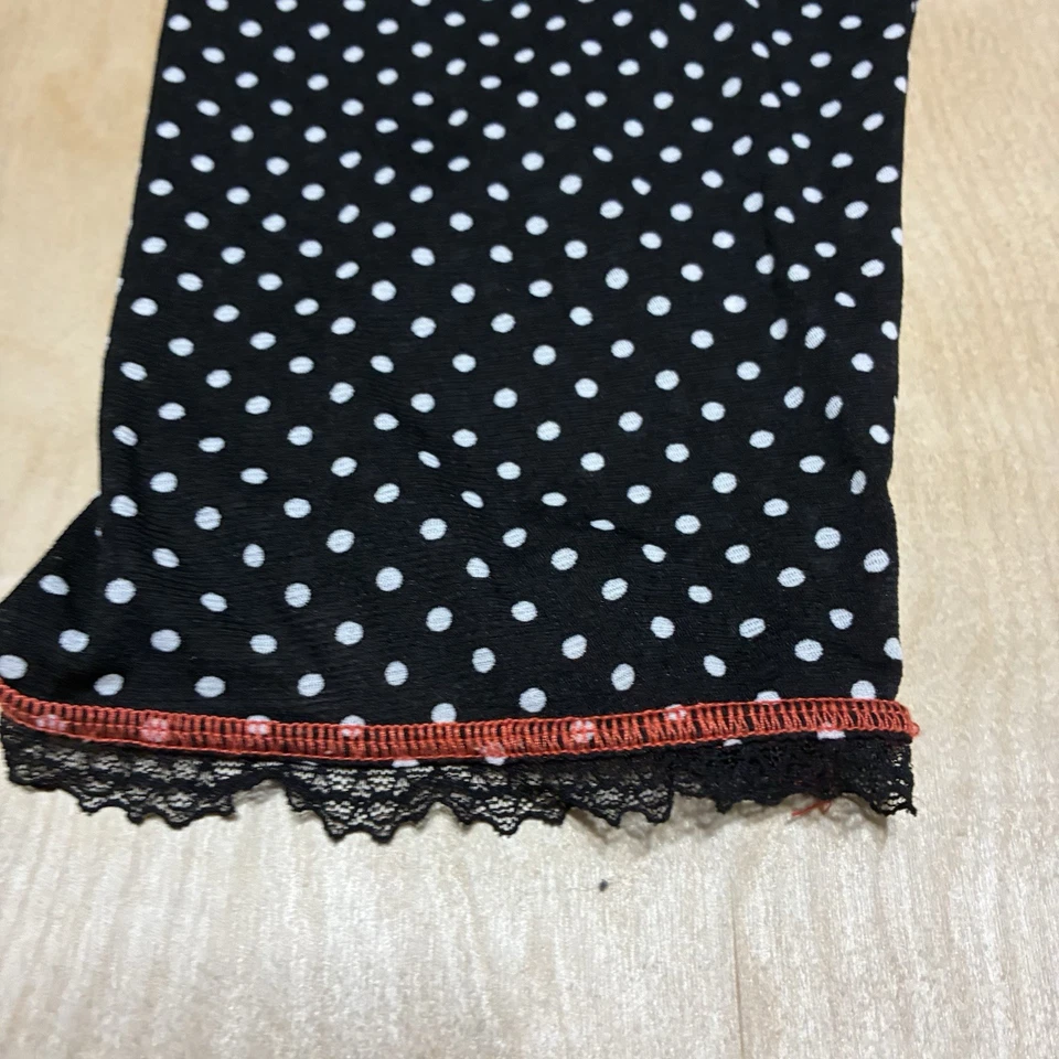 Leggings Free People Vintage Negros Lunares Capri Encaje Volantes Mujeres Grandes Foto 3 de 4