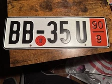 VTG GERMAN LICENSE PLATE Authentic Germany Landratsamt Boblingen BB-35U