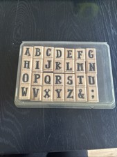 1998 Stampin  Up Wood Mounted Rubber Stamps Alphabet Full Set