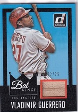 VLADIMIR GUERRERO /25 ANGELS GAME USED BASEBALL BAT 2016 PANINI DONRUSS KINGS