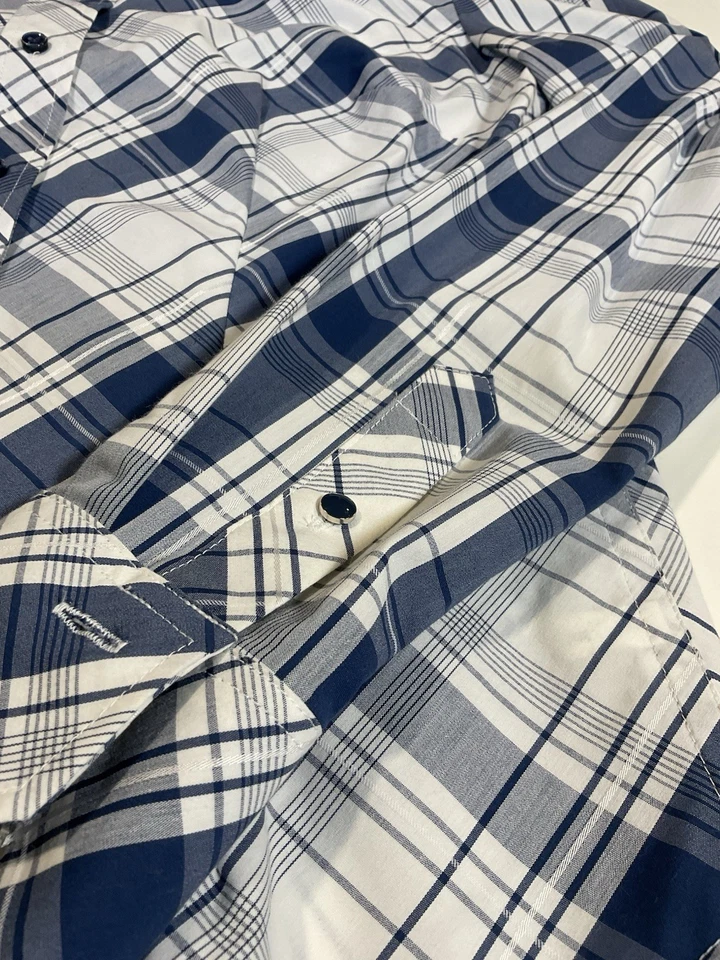 Vintage New York & Co Plaid Button Up Sz S Stretch Officecore Mom Y2K - Image 2 of 4