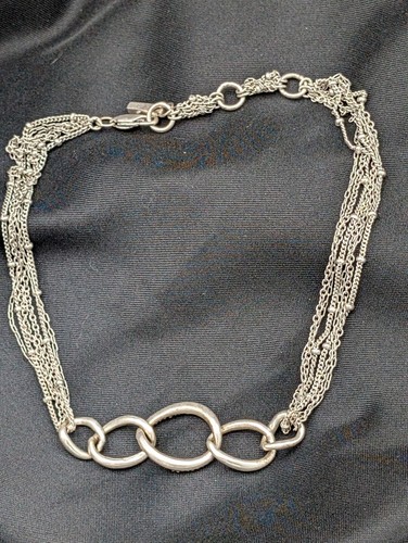 Collana girocollo regolabile KENNETH COLE 15” 16” 17” MARCASITE TONO ARGENTO - Foto 6 di 6