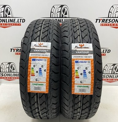 2 X 215 65 16C POWERTRAC 109/107T 215/65R16C BRAND NEW VAN C B