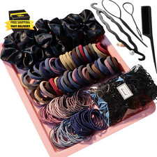 755PCS Hair Accessories for Woman Set Seamless Ponytail Holders Variety Hair Scr