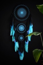 Extra Large Black  Turquoise Dreamcatcher   Handmade Wall Decor Boho style