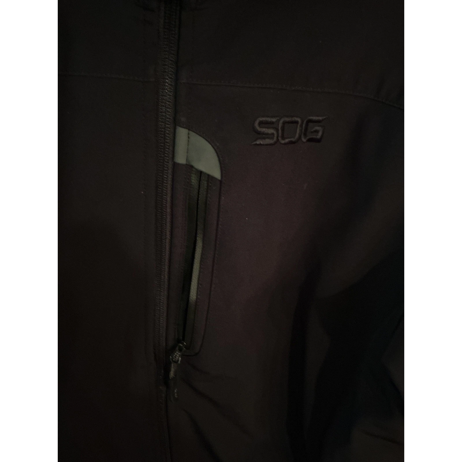 SOG Tactical Softshell Jacket Mens Large Black Full Zip Utility Coat image 4