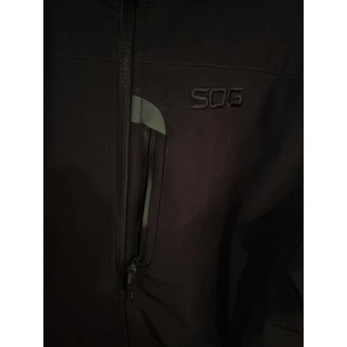 SOG Tactical Softshell Jacket Mens Large Black Full Zip Utility Coat image 4